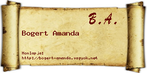 Bogert Amanda névjegykártya